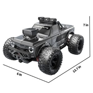 TEMI RC Cars -1:16 Scale Remote Control Car, 4WD High Speed 40 Km/h All Terrains Electric Vehicle Off Road Monster Truck with Two Rechargeable Batteries for Boys Kids and Adults