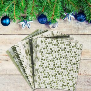 Whaline 12Pcs 18" x 22" Christmas Fat Quarter Fabric Bundles Watercolor Green Christmas Tree Printed Quilting Patchwork Cotton Craft Fabric Pre-Cut Square Sheets for DIY Patchwork Sewing Crafting