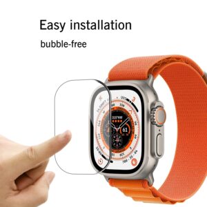 Ailun for Apple Watch Ultra 2/Ultra Screen Protector [49mm], Tempered Glass Film, Anti-Scratch, High Definition, Touch Sensitive[3 Pack][Clear]