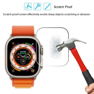 Ailun for Apple Watch Ultra 2/Ultra Screen Protector [49mm], Tempered Glass Film, Anti-Scratch, High Definition, Touch Sensitive[3 Pack][Clear]