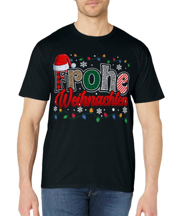 Frohe Weihnachten Deco Graphic Merry Christmas Family T-Shirt