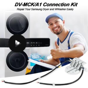 Upgraded DV-MCK/A1 Connection Stacking Kit with Longer Wire For Samsung Dryer and Washer ASSY Bracket Stacking Replacement Laundry Installation Accessory