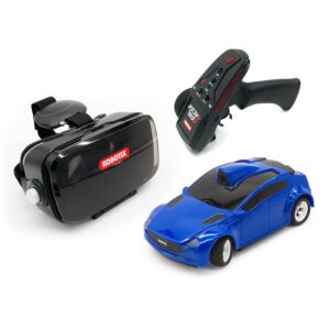 KOBOTIX Real Racer - Remote Control Car with Camera, HD First Person View Video, FPV RC Car, Gyroscope, Included Controller and Headset, App Controlled, Compatible with Meta Quest (2, 3, Pro) (Blue)