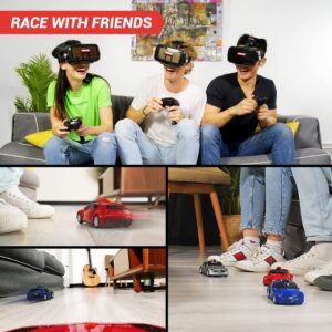 KOBOTIX Real Racer - Remote Control Car with Camera, HD First Person View Video, FPV RC Car, Gyroscope, Included Controller and Headset, App Controlled, Compatible with Meta Quest (2, 3, Pro) (Blue)