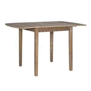 Linon Greywash 30" Square 30" X 48" Fully Extended Torino Drop Leaf Table