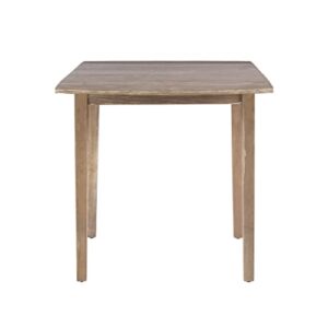 Linon Greywash 30" Square 30" X 48" Fully Extended Torino Drop Leaf Table