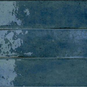 Scandiano Series Handmade Glossy 2.5x10 Subway Porcelain Wall Tile for Kitchen Backsplash, Bathroom Wall, Accent Wall, Fireplace Surround (Blue, Sample)