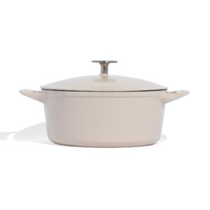 Made In Cookware - Dutch Oven 5.5 Quart - Linen - Enameled Cast Iron - Exceptional Heat Retention & Durability - Professional Cookware - Crafted in France - Induction Compatible