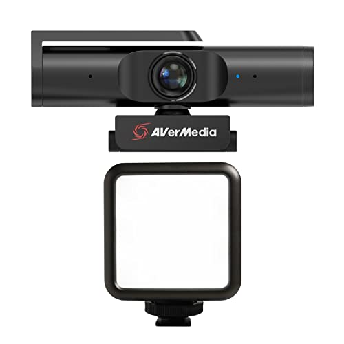 AVerMedia PW513L 4K Ultra HD USB Webcam with RGB Light, for Gaming, Streaming and Video conferencing. Works with OBS, Zoom, Teams and Skype. TAA/NDAA Compliant. [Special Edition]