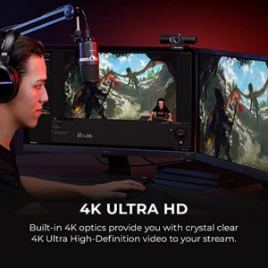 AVerMedia PW513L 4K Ultra HD USB Webcam with RGB Light, for Gaming, Streaming and Video conferencing. Works with OBS, Zoom, Teams and Skype. TAA/NDAA Compliant. [Special Edition]