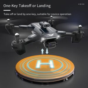 AIROKA H109 RC Drone with 4K HD Camera, Three-sided Obstacle Avoidance Remote Control Quadcopter Optical Flow Fixed High Aerobatic Rollover Fold Toys,One Key Start Speed Adjustment,360° circle fly at high speeds , Headless Mode,One Key Return (orange)