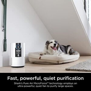 Shark HP102PET Clean Sense Air Purifier for Home, Allergies, Pet Hair, HEPA Filter, 500 Sq Ft, Small Room, Bedroom, Captures 99.98% of Particles, Pet Dander, Fur, Allergens & Odor, Portable, White