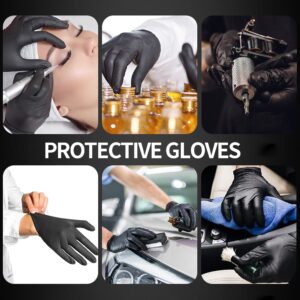 Basic Medical Black Nitrile Exam Gloves - Latex-Free & Powder-Free - NGPF 1046 (Case of 1,000), large