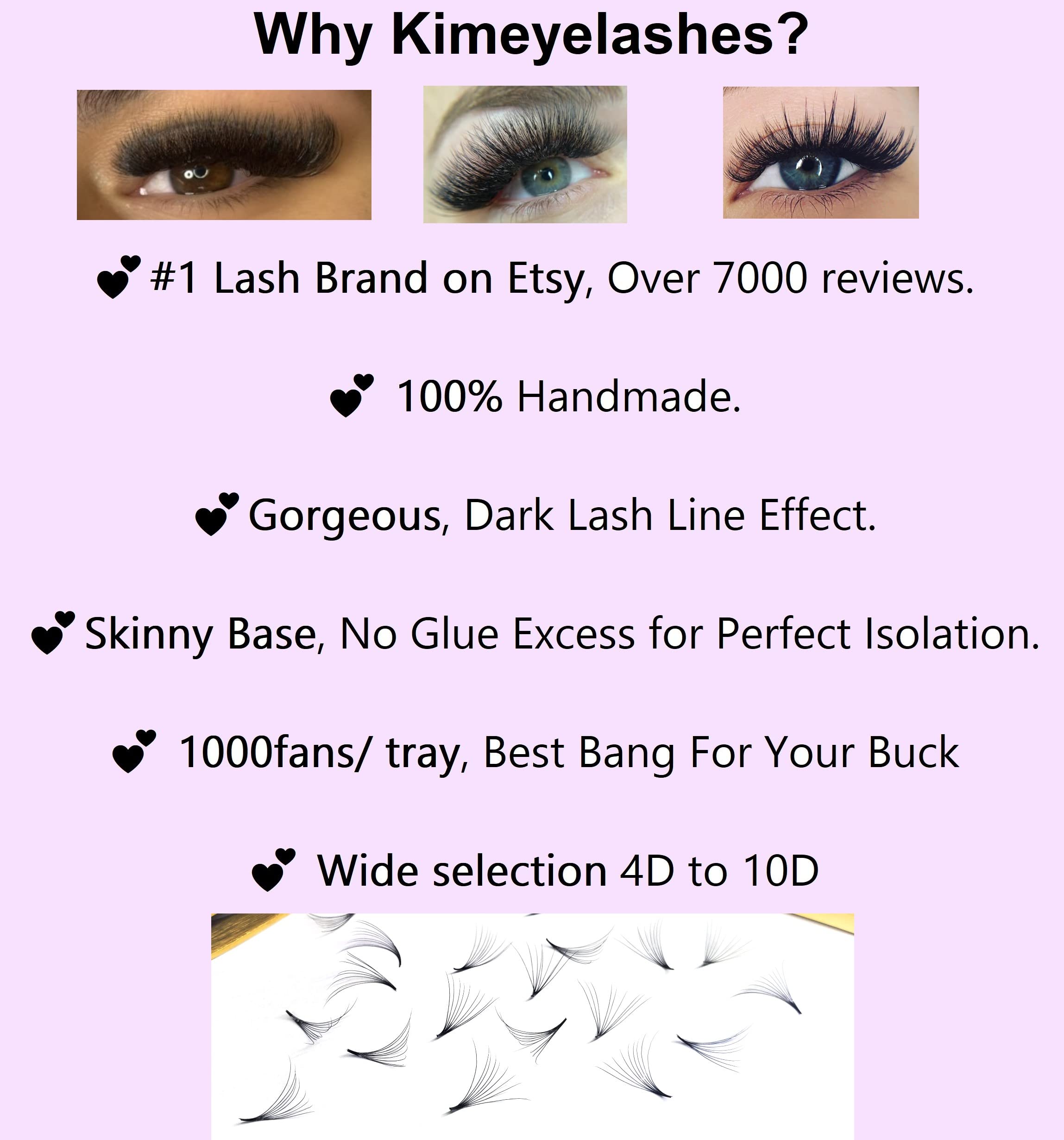 1000 Premade volume fans Mixed 4 lengths 9-12 | 11-14 | 13-16 CC, D Curl Wispy Handmade eyelash extensions supplies Russian volume lash promade fan 4D 5D 6D 10D (9mm - 12mm, 4D - 0.07 - D)