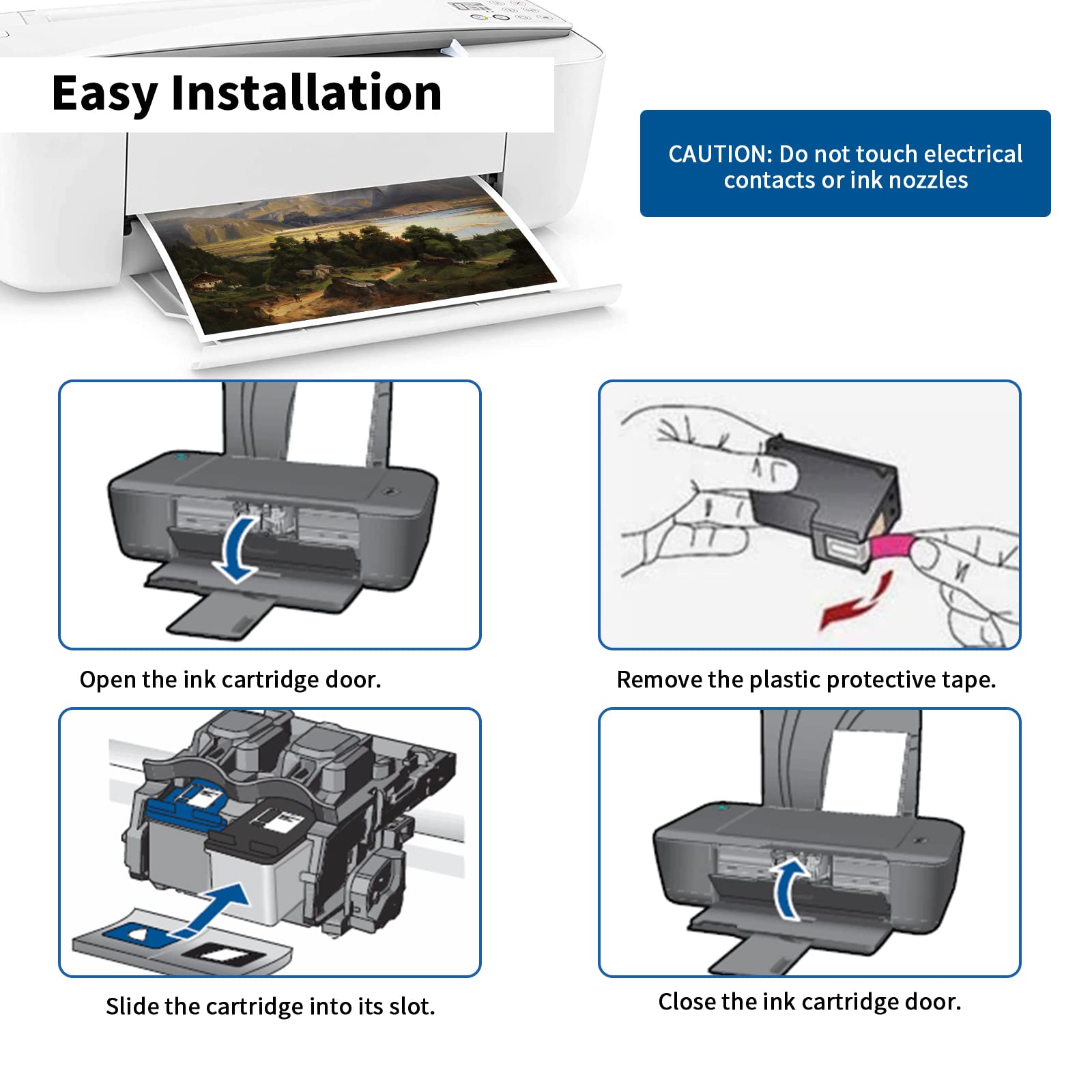 Ubinki Remanufactured Ink Cartridge Replacement for Canon 245XL Color 246XL 245 246 CL246 XL(Tricolor,2 Pack) to MX490 MX492 MG2522 TS3100 TS3122 TS3300 TS3322 TS3320 TR4500 TR4520 TR4522 Printer