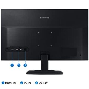 SAMSUNG S33A Series 22-Inch FHD 1080p Computer Monitor, HDMI, VA Panel, Wideview Screen, Eye Saver /Game Mode (LS22A338NHNXZA), Black