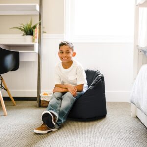 Big Joe Milano Kid's Smartmax Black Beanbag Chair