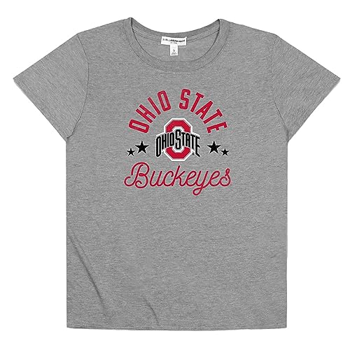 Suburban Riot The Ohio State University Official Buckeyes Loose Women's Tri-Blend Short Sleeve T-Shirt, Athletic Heather (Medium)