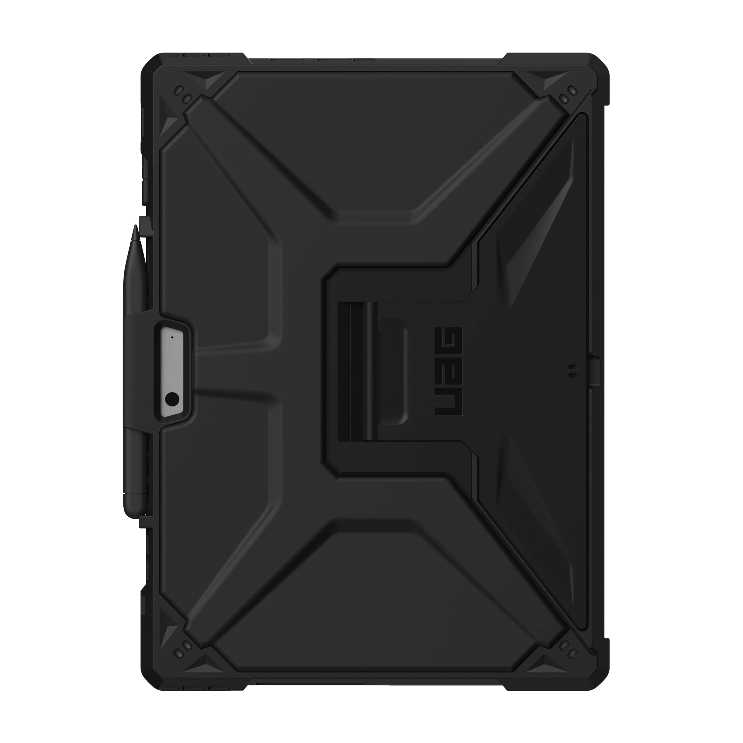 URBAN ARMOR GEAR UAG Designed for Microsoft Surface Pro 11/10/9 Case with Multi-angle Kickstand & Pen Holder Compatible with Type Cover Keyboard Rugged Protective Cover Heavy Duty, Metropolis SE Black