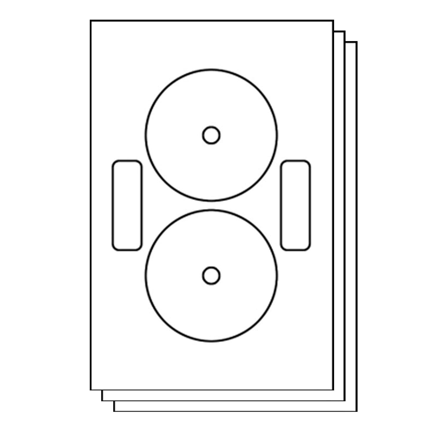 50 Sheets - Full Coverage CD/DVD Labels Neato Full Face Disc and Case Labels - 2 Sets of Labels Per Sheet Photo Quality Matte Finish for Inkjet and Laser Printers