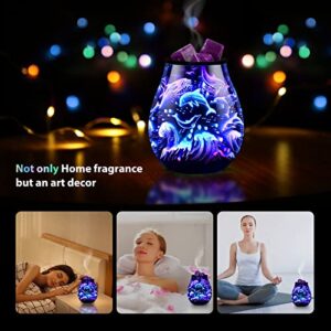 inrorans Dolphin Oil Burner 3D Glass Electric Wax Warmer Wax Burner for Scented Wax with 7 Colorful Changing Fragrance Warmer Ideal Gift for Home Wedding Festival Present…