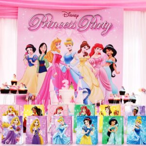 24PCS Princess Prince Party Favor Bags - Prince Princess Party Bags, Princess Birthday Bags with Handles, Princess Goodie Bags for Girls Gift Party Favor Decorations Theme Birthday Party Supplies