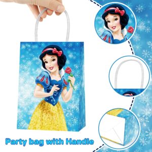 24PCS Princess Prince Party Favor Bags - Prince Princess Party Bags, Princess Birthday Bags with Handles, Princess Goodie Bags for Girls Gift Party Favor Decorations Theme Birthday Party Supplies