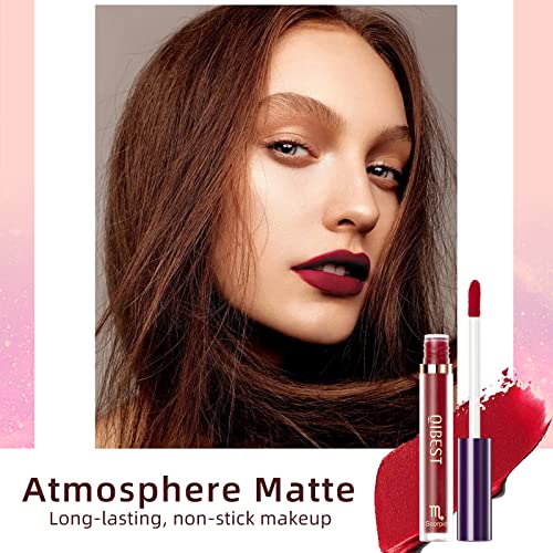 BestLand 12Pcs Matte Lipstick Lip Makeup Kit, Velvety Liquid Lipstick Waterproof Long Lasting Durable Nude Zodiac Signs Lip Gloss Beauty Cosmetics Gift Box Makeup Set Kit (12 Piece Set)