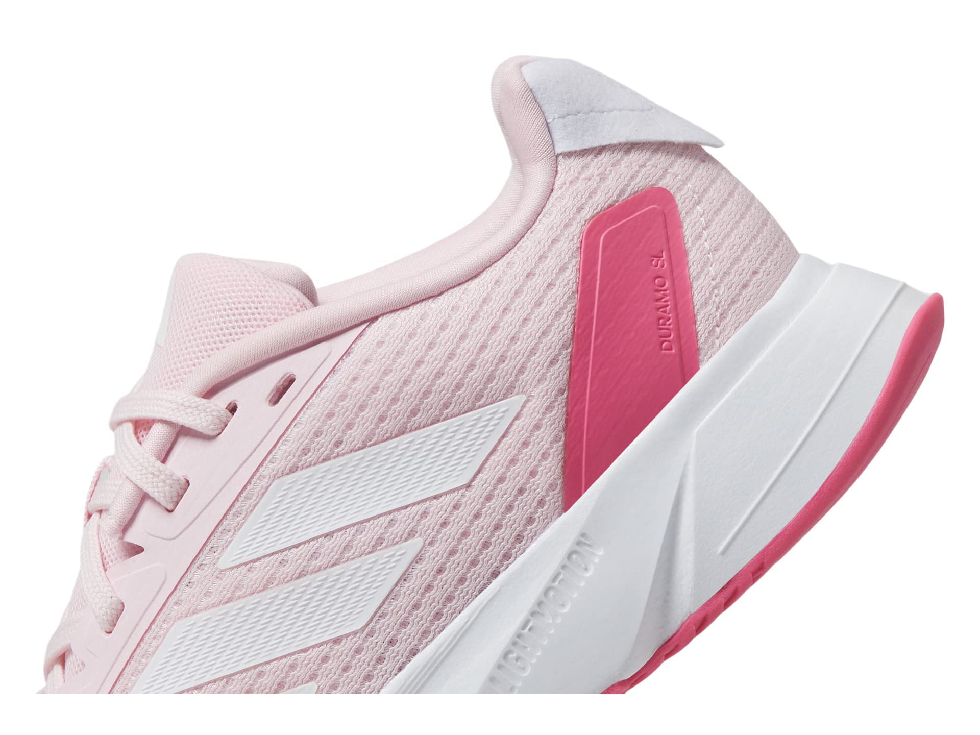 adidas Duramo SL Sneaker, Clear Pink/White/Pink Fusion, 11.5 US Unisex little kid