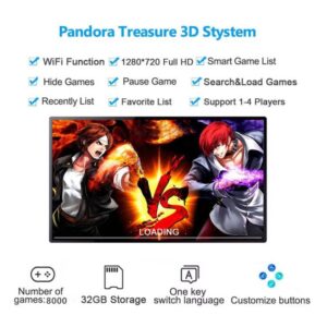 GWALSNTH 8000 Games in 1 Pandora's Box with WiFi Arcade Game Console, 3D Games,1280x720 Full HD,Support 4 Players,Search/Hide/Save/Load/Pause Games …