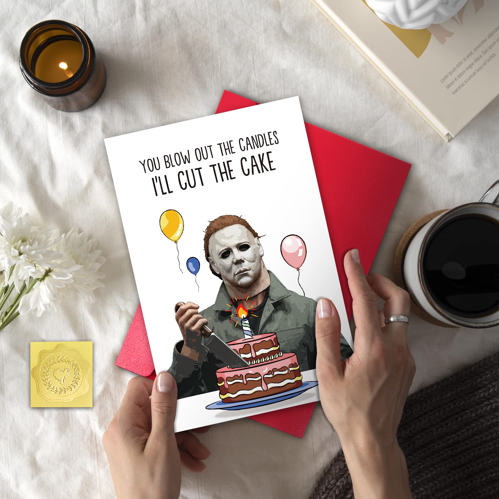 Michael Myers Birthday Card, Funny Birthday Card for Men, Horror Bday Card, Birthday Gift for Anyone