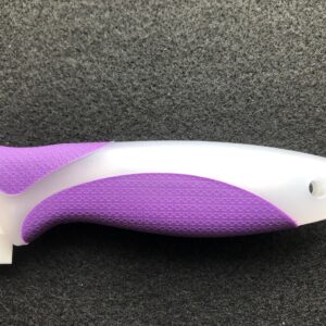 Ceramic Knife Set One 6" Chef Knife & One 4" All Purpose Knife With Large Ergo-Handle (Purple & White)