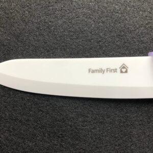 Ceramic Knife Set One 6" Chef Knife & One 4" All Purpose Knife With Large Ergo-Handle (Purple & White)