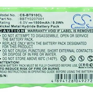 HLILY Replacement for Battery Panasonic PQKK-10093 6V/1500mAh