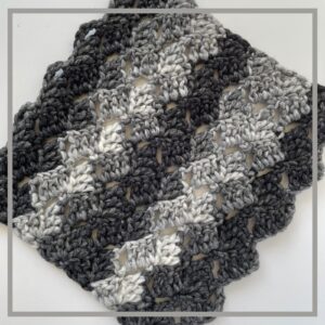 Ombré-Encore Super Soft Thick Variegated Yarn #5 Weight for Knitting & Crochet Chunky Scarves, Blankets, Hats, Cowls, Shawls, Acrylic, 3 Balls, 507yds/420g (Black Snowstorm)