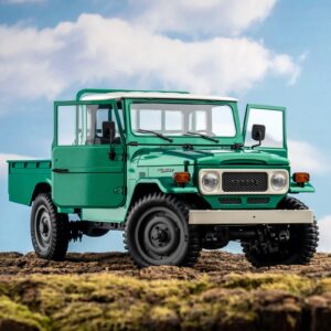 BEEZRC FMS 1/12 RC Crawler Toyota FJ45 Official RTR Green 2.4GHz 4WD Brushed Remote Control Car RTR RC Truck Vehicle Models Hobby Grade RC Carwith Intelligent Lighting for Adults Kids (Green)