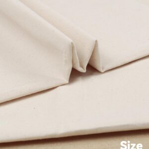 HOTGODEN Light Weight 100% Cotton Muslin Fabric: 63 inch x 2,5,10 Yards Unbleached Muslin Linen Fabric Material for Sewing Material Apparel Cloth