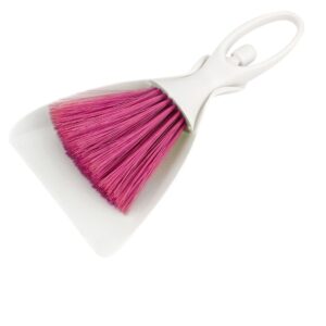 Qtqgoitem PC Computer Keyboard Fuchsia White Plastic Cleaning Brush Dustpan Set (Model: e3b 670 feb 148 CDB)