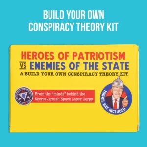 Heroes of Patriotism vs Enemies of The State - Conspiracy Theory Kit by Dissent Pins - Funny Fridge Magnet Word Games for Adults (498 Word Tiles)