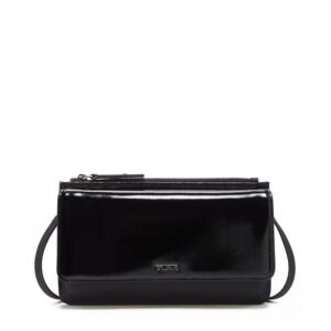 tumi - belden slg wallet crossbody - black/patent