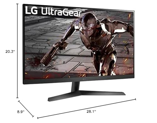 LG UltraGear FHD 32-Inch Gaming Monitor 32GN50R, VA 5ms (GtG) with HDR 10 Compatibility, NVIDIA G-SYNC, and AMD FreeSync Premium, 165Hz, Black