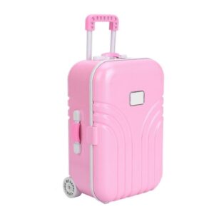 TOPINCN Doll Accessories Carry On Suitcase for Doll Suitcase Luggage Mini Travel Suitcase for 18 Inch Girl Doll Travel Gear Mini Trolley Case Doll Carrier Storage Miniature Suitcase Doll