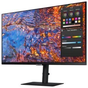 Samsung 27-Inch ViewFinity S80PB Series UHD Computer Monitor, DCI-P3 98%, VESA DisplayHDR 400, IPS Panel, Matte Display, USB-C, PIP/PBP, Intelligent Eye Care, LS27B806PXNXGO, 2023,Black