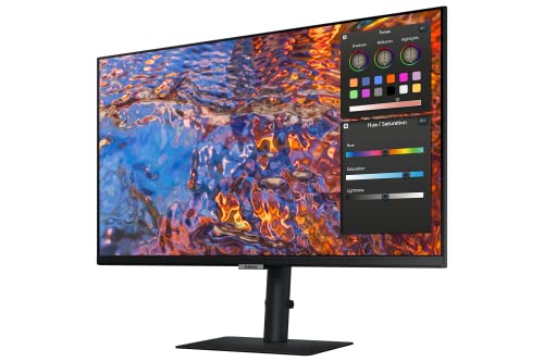 Samsung 27-Inch ViewFinity S80PB Series UHD Computer Monitor, DCI-P3 98%, VESA DisplayHDR 400, IPS Panel, Matte Display, USB-C, PIP/PBP, Intelligent Eye Care, LS27B806PXNXGO, 2023,Black