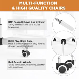 Mimoglad Home Office, High Back Ergonomic Desk Adjustable Lumbar Support and Headrest, Swivel Task Chair with flip-up Armrests for Guitar Playing, 5 Years Warranty, Carrot Orange