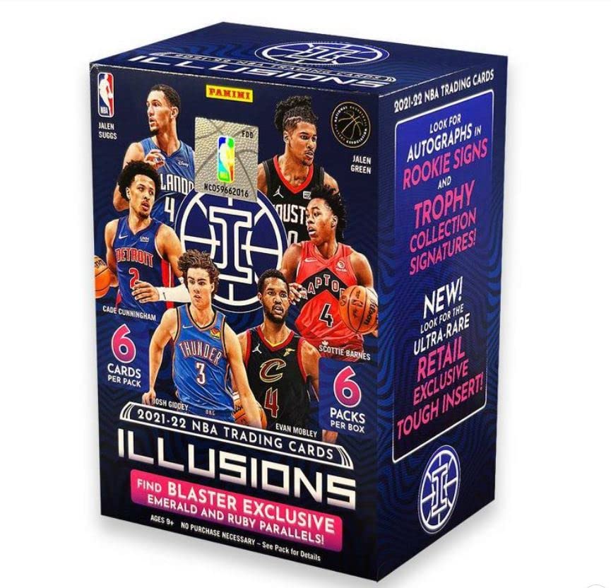 2021/22 Panini Illusions Basketball NBA Blaster Box - 6 Packs per Box - 6 Cards per Pack - 36 Trading Cards Per Box