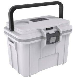 pelican 8 quart personal lunch box cooler (white/gray)