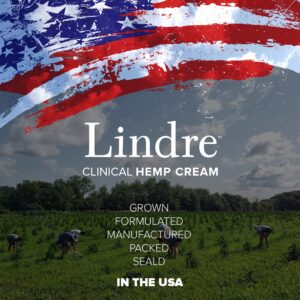 Lindre Regular Strength Hemp Cream for Back Knees Joints Muscles Itch. Non-Greasy, Steroid Free, Dermatologist Tested. Menthol Formula, 1.7oz