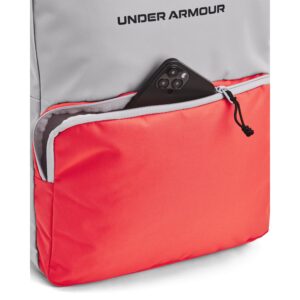 Under Armour Unisex-Adult Loudon Backpack, (014) Halo Gray/Rush Red/Black, One Size Fits Most