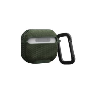 UAG Designed for AirPods Case (3rd Generation 2021) Metropolis Ballistic ARMR Olive Drab - Rugged Protective Case Cover Compatible with MagSafe Charging with Keychain Carabiner by URBAN ARMOR GEAR